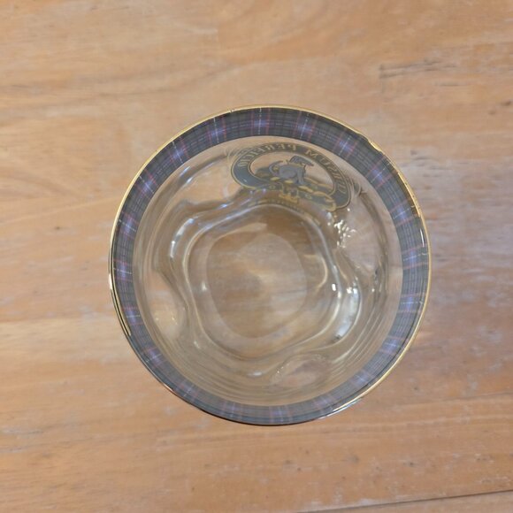 Vintage Clan Hunter Whisky Glass with Tartan Band and Gold Rim - Picture 5 of 5